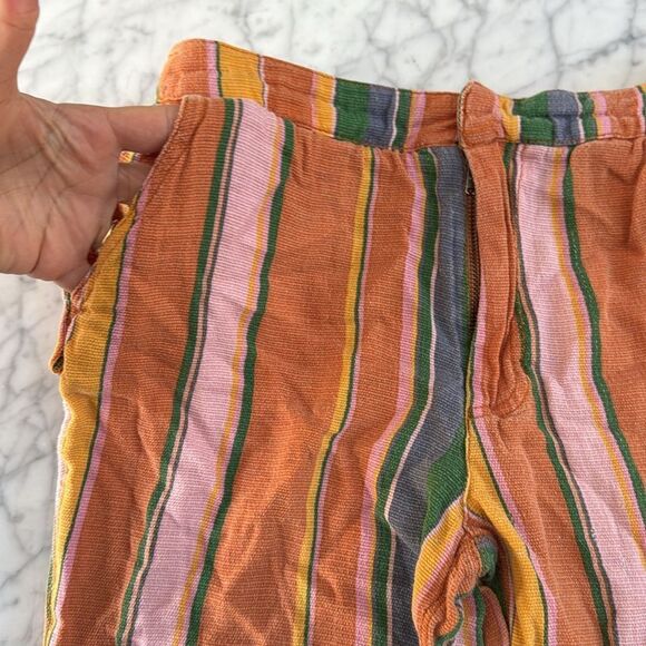 FREE PEOPLE La Paz Slim Striped Crop Pants Size 2 - Picture 8 of 12